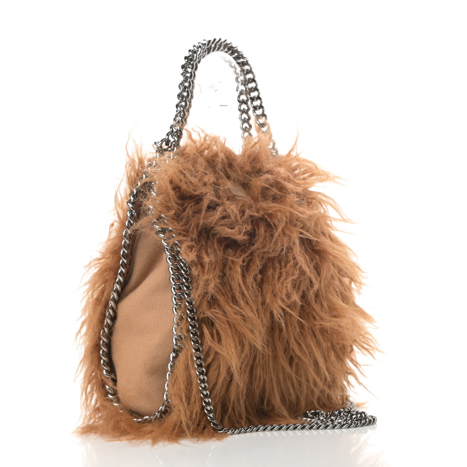 Stella McCartney Eco Fur Mini Falabella Tote Camel 3 of 11