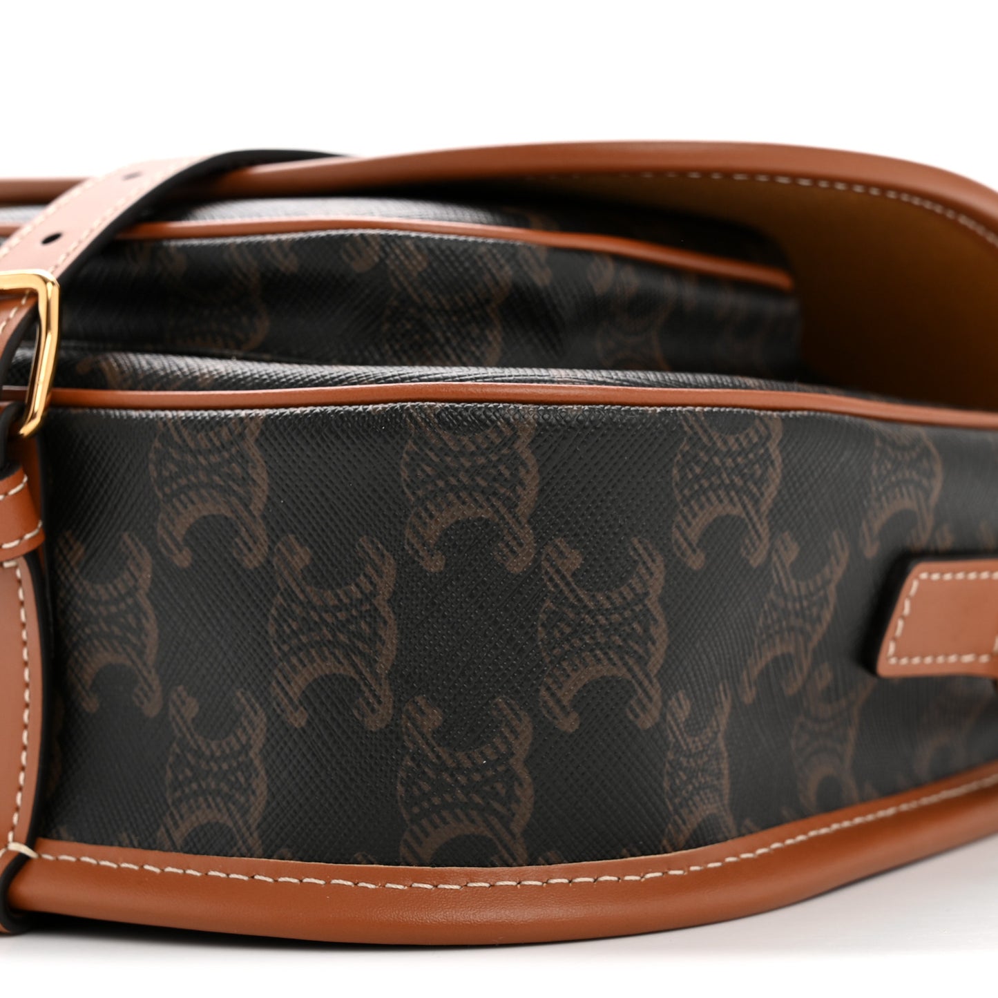 Triomphe Canvas Medium Folco Bag Tan