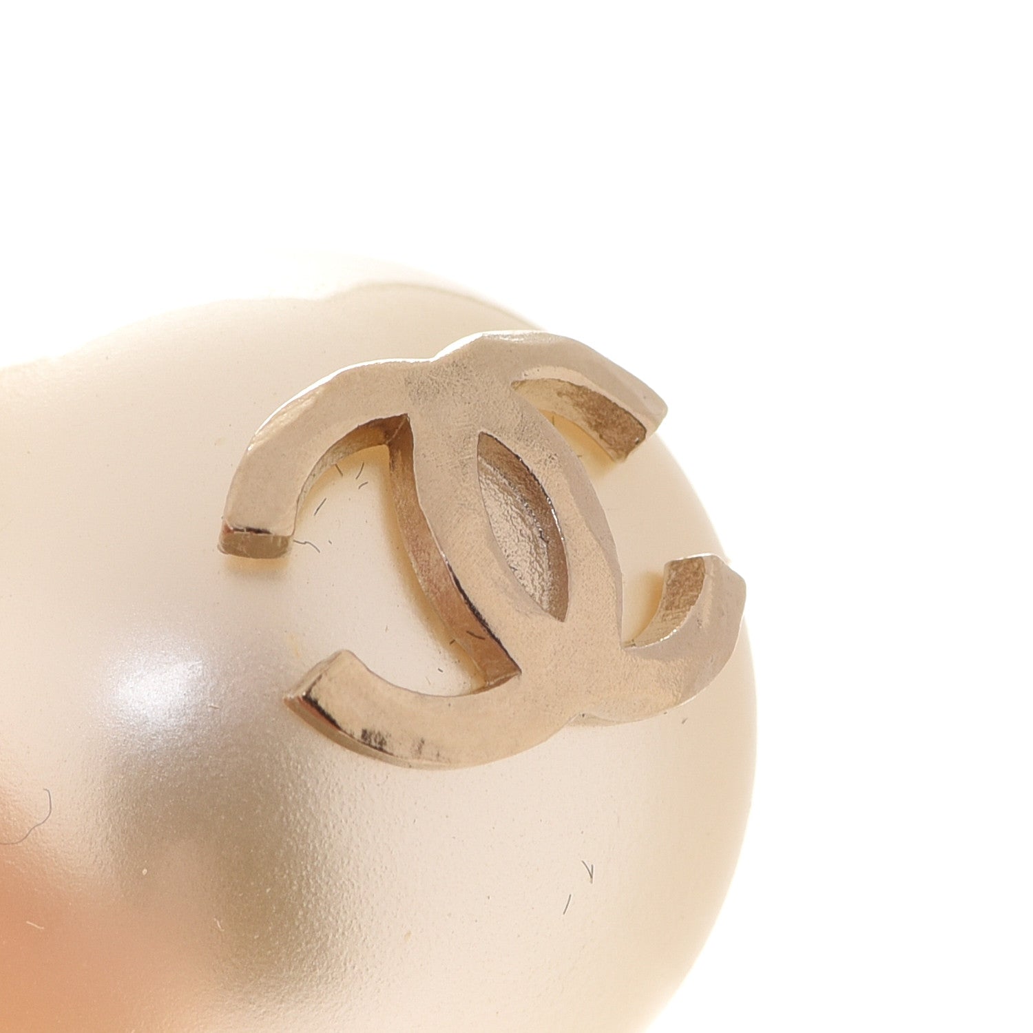 Chanel Pearl CC Chain Drop Earrings Gold 4 of 4
