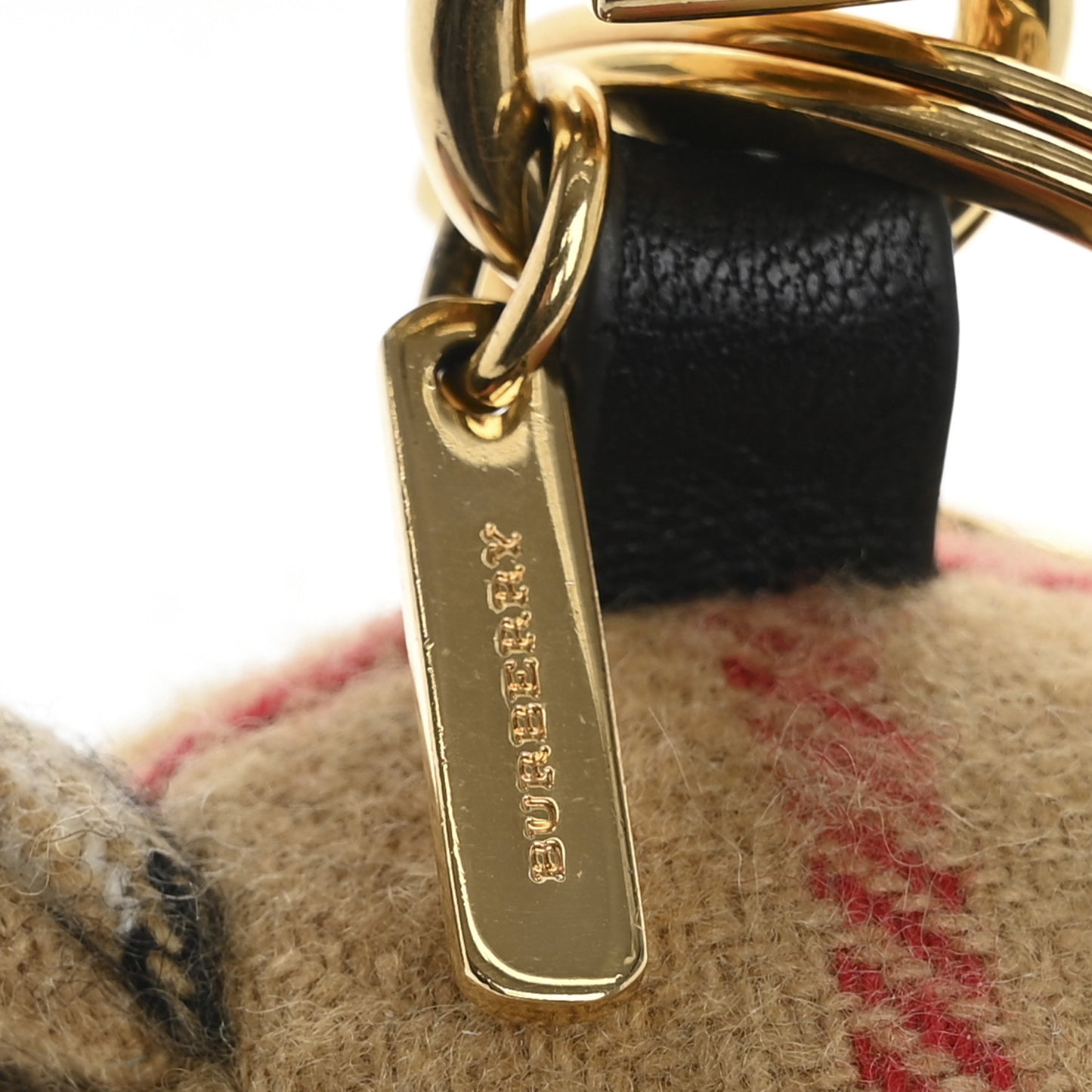 Cashmere Vintage Check Thomas Bear Bag Charm Antique Yellow
