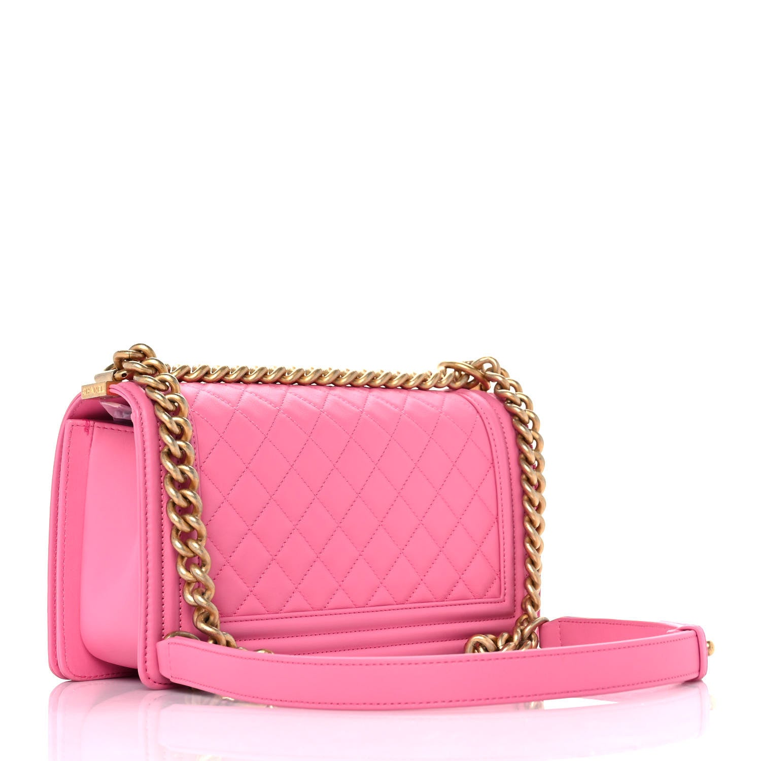 Chanel Calfskin Quilted Medium Boy Flap Pink 3 of 10