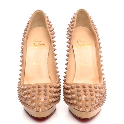 Christian Louboutin Patent Alti Spikes 140 Pumps 36.5 Nude 2 of 12