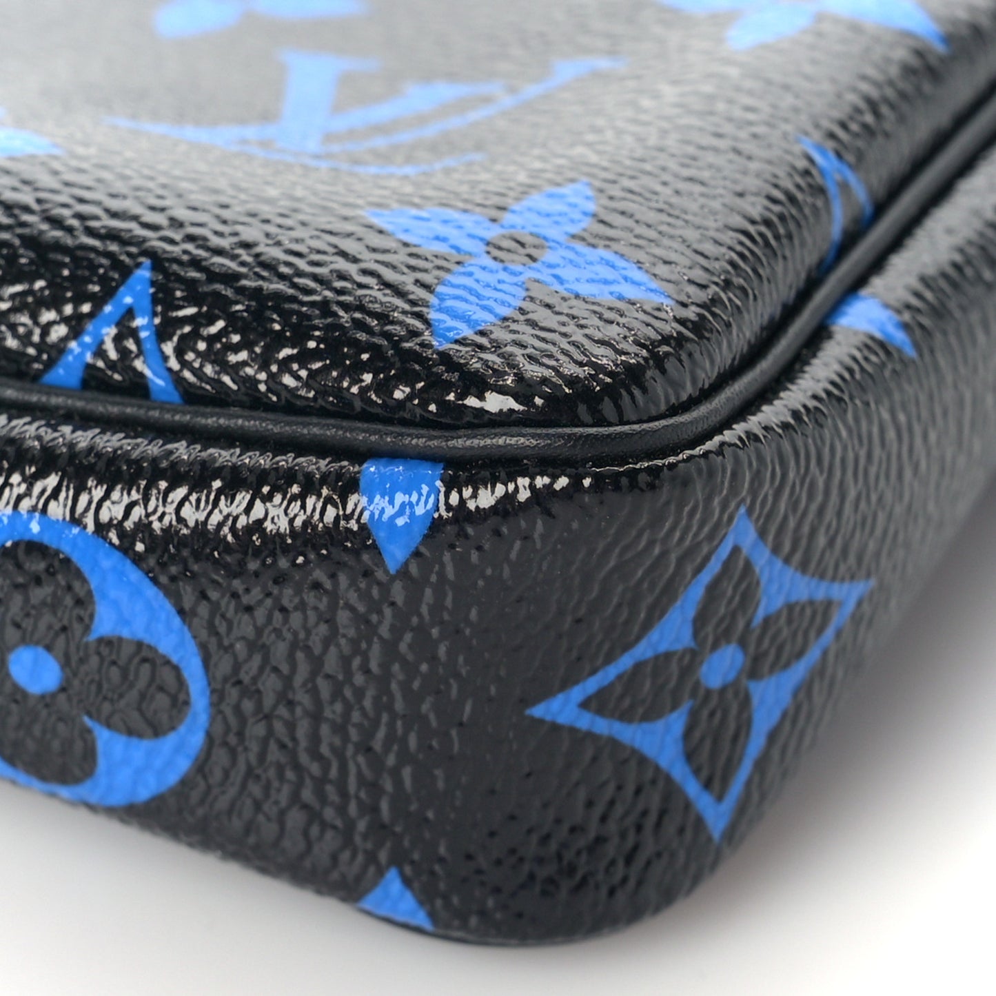 Colored Monogram Mini Pochette Accessories Blue Black