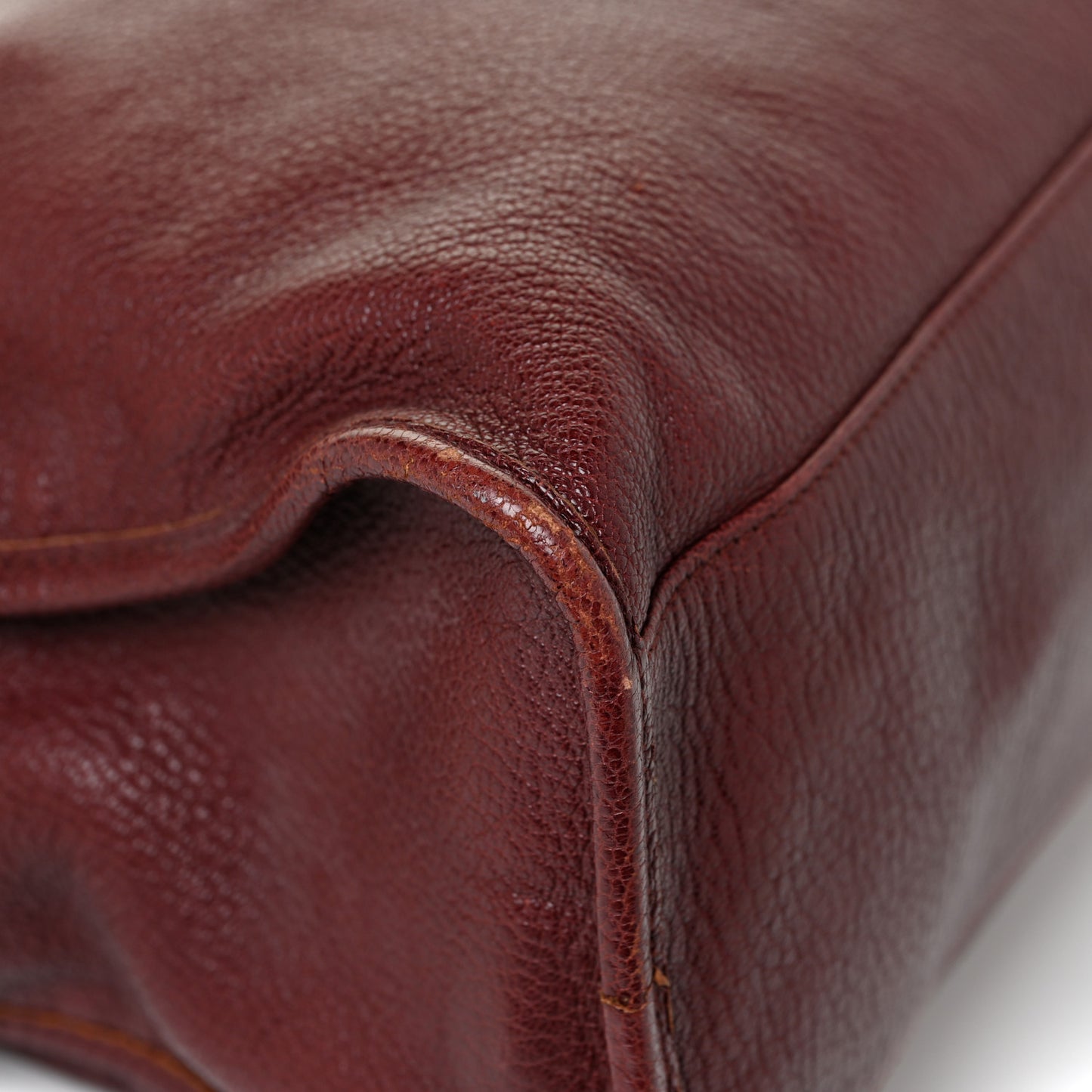 Chevre Gold Metallic Edge Hardware City Bordeaux