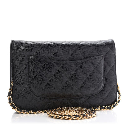 Chanel Caviar Quilted Wallet On Chain WOC Black 3 of 12