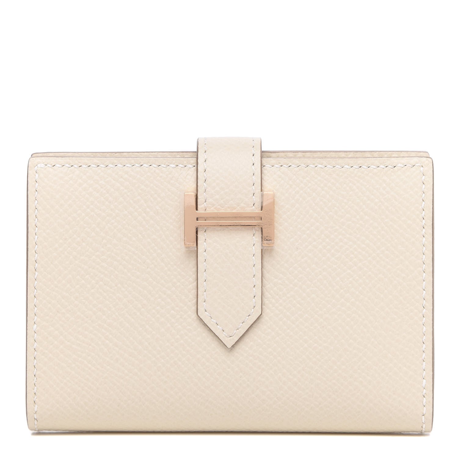 Hermes Epsom Bearn Card Holder Wallet Craie 1 of 8