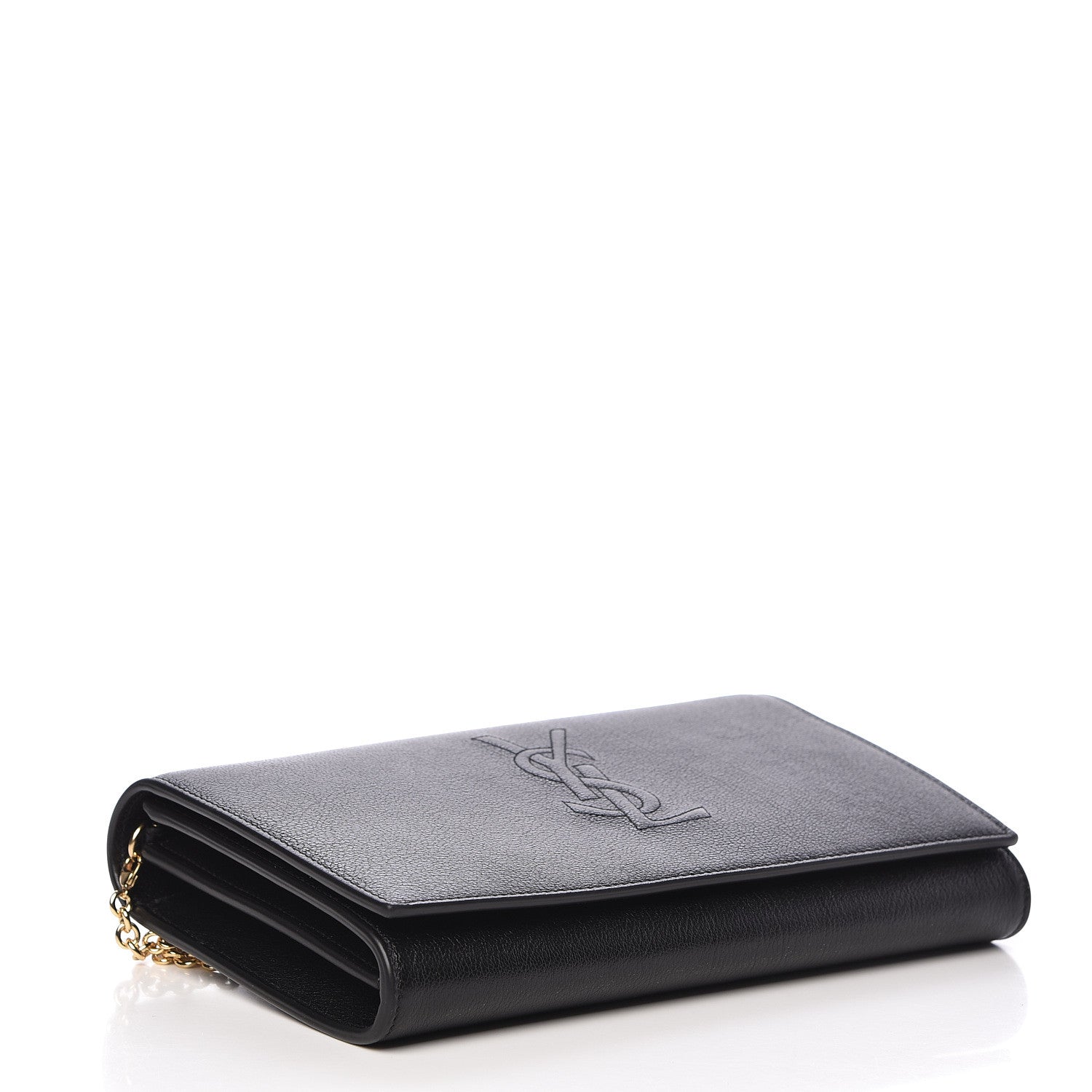 Saint Laurent Calfskin Monogram Belle de Jour Chain Clutch Black 4 of 12