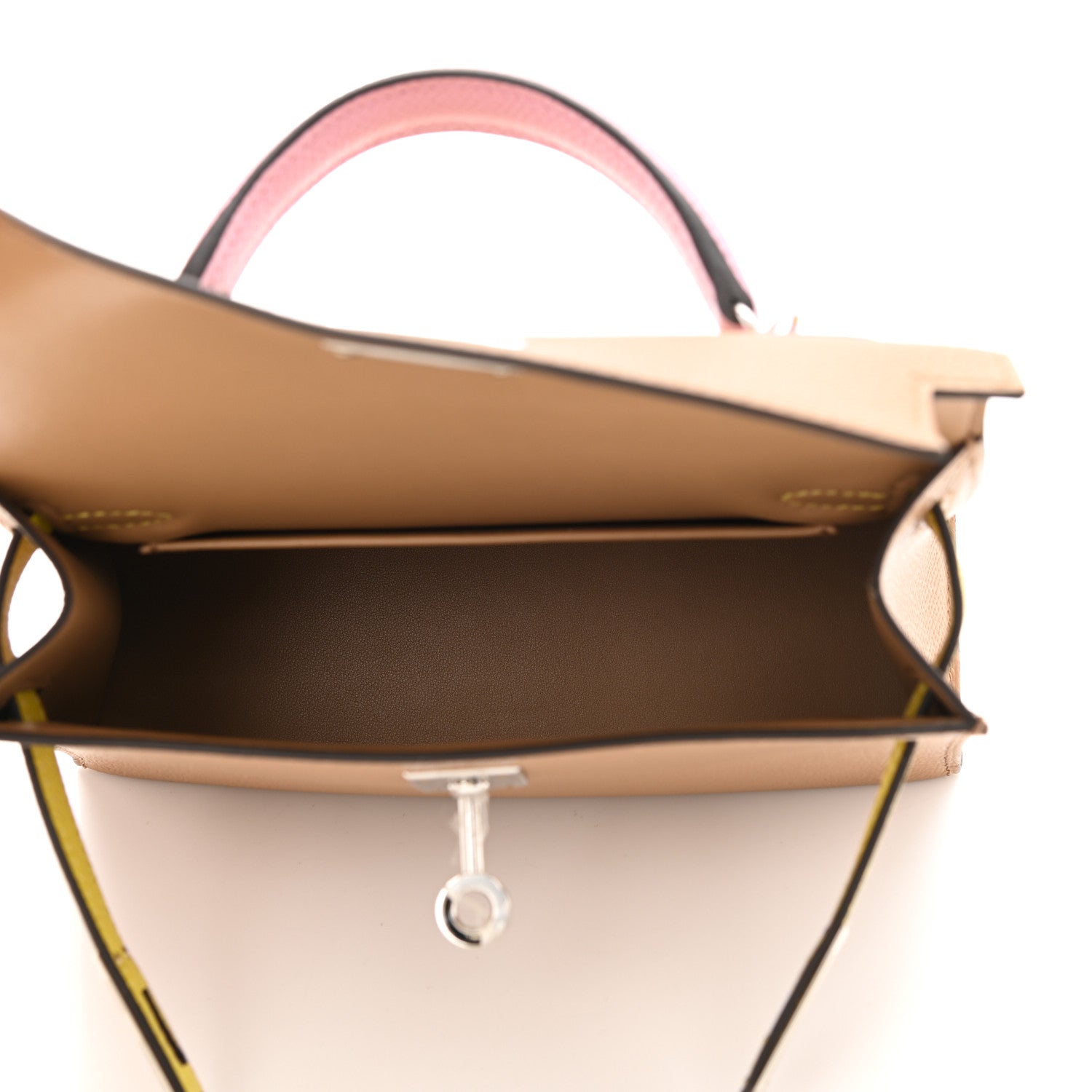 Hermes Epsom Mini Kelly Sellier 20 Chai Mauve Sylvestre Lime 5 of 9