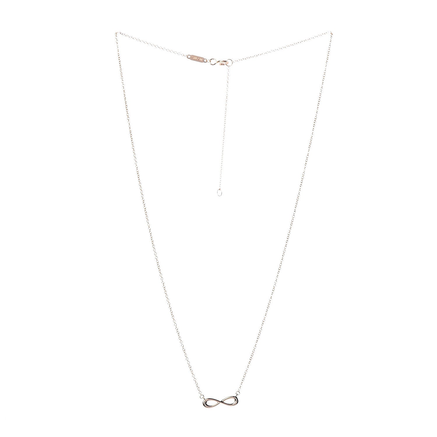 Tiffany 18K Rose Gold Infinity Pendant Necklace 3 of 6