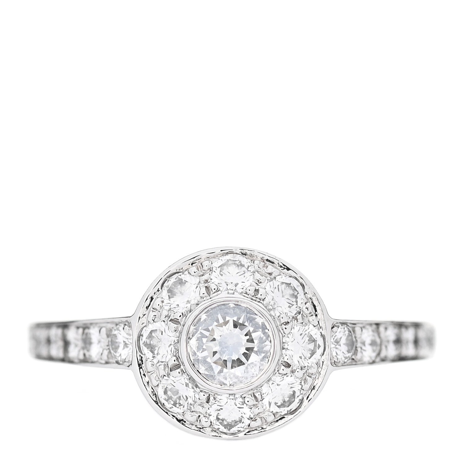 Tiffany Platinum Diamond .21ctw Circlet Engagement Ring 51 5.25 1 of 4