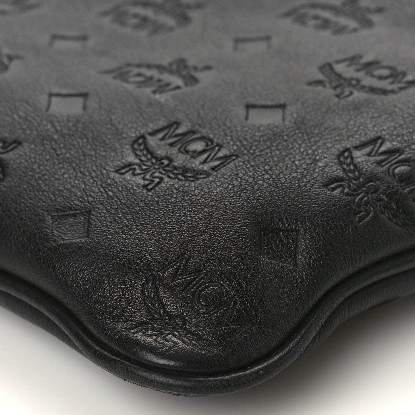 Calfskin Ottomar Monogram Medium Crossbody Pouch Black