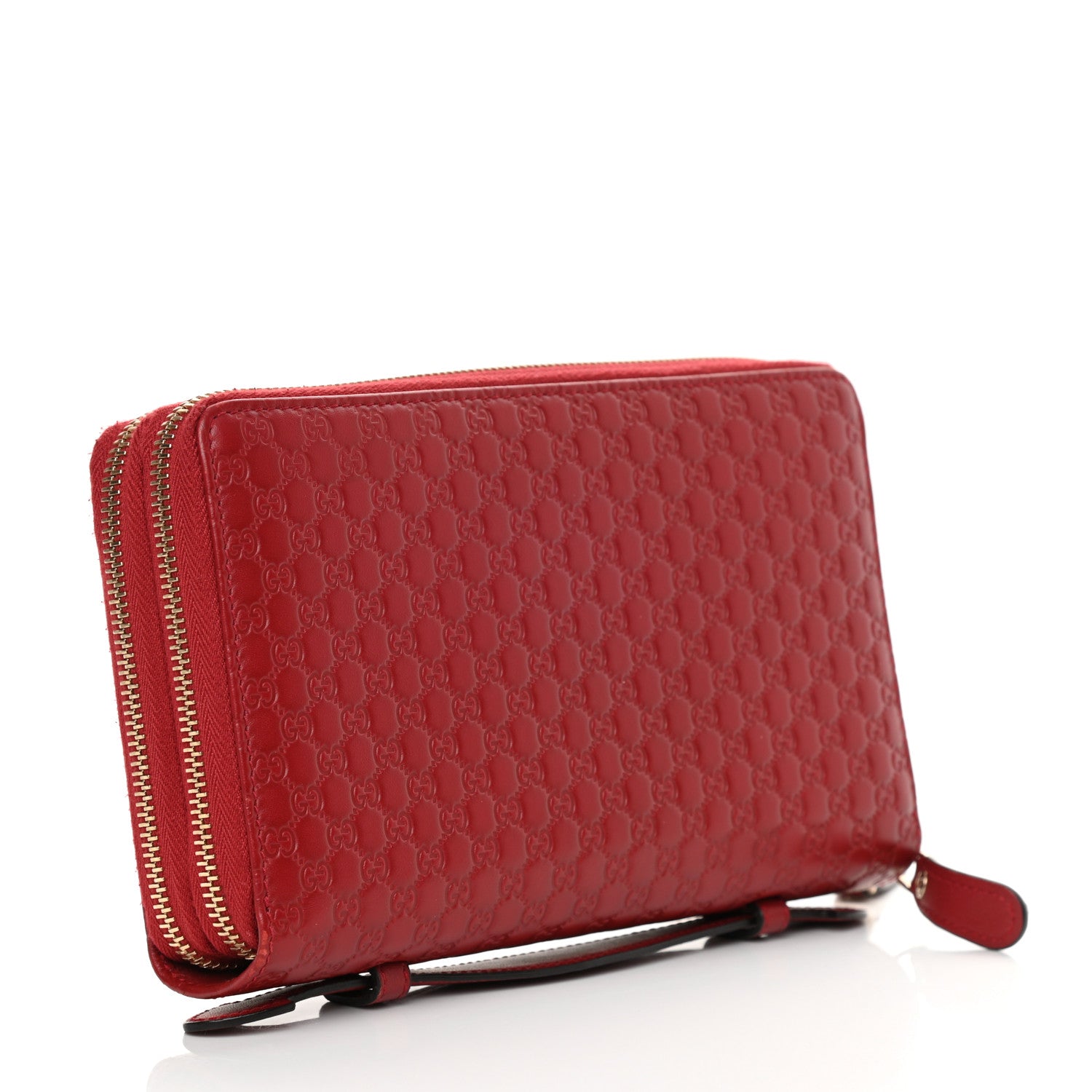 Gucci Microguccissima Zip Around Top Handle Travel Wallet Red 3 of 18
