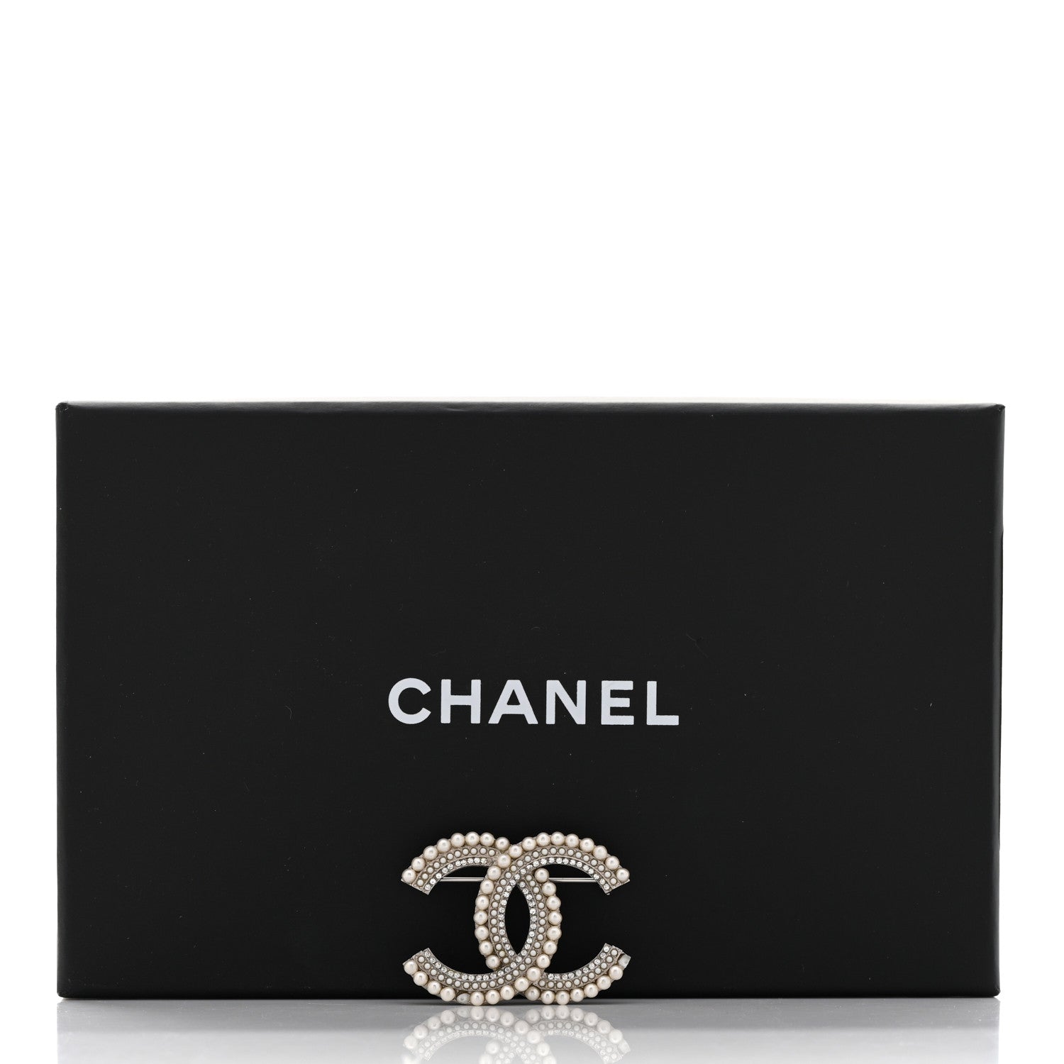 Chanel Pearl Crystal CC Brooch Silver 6 of 6