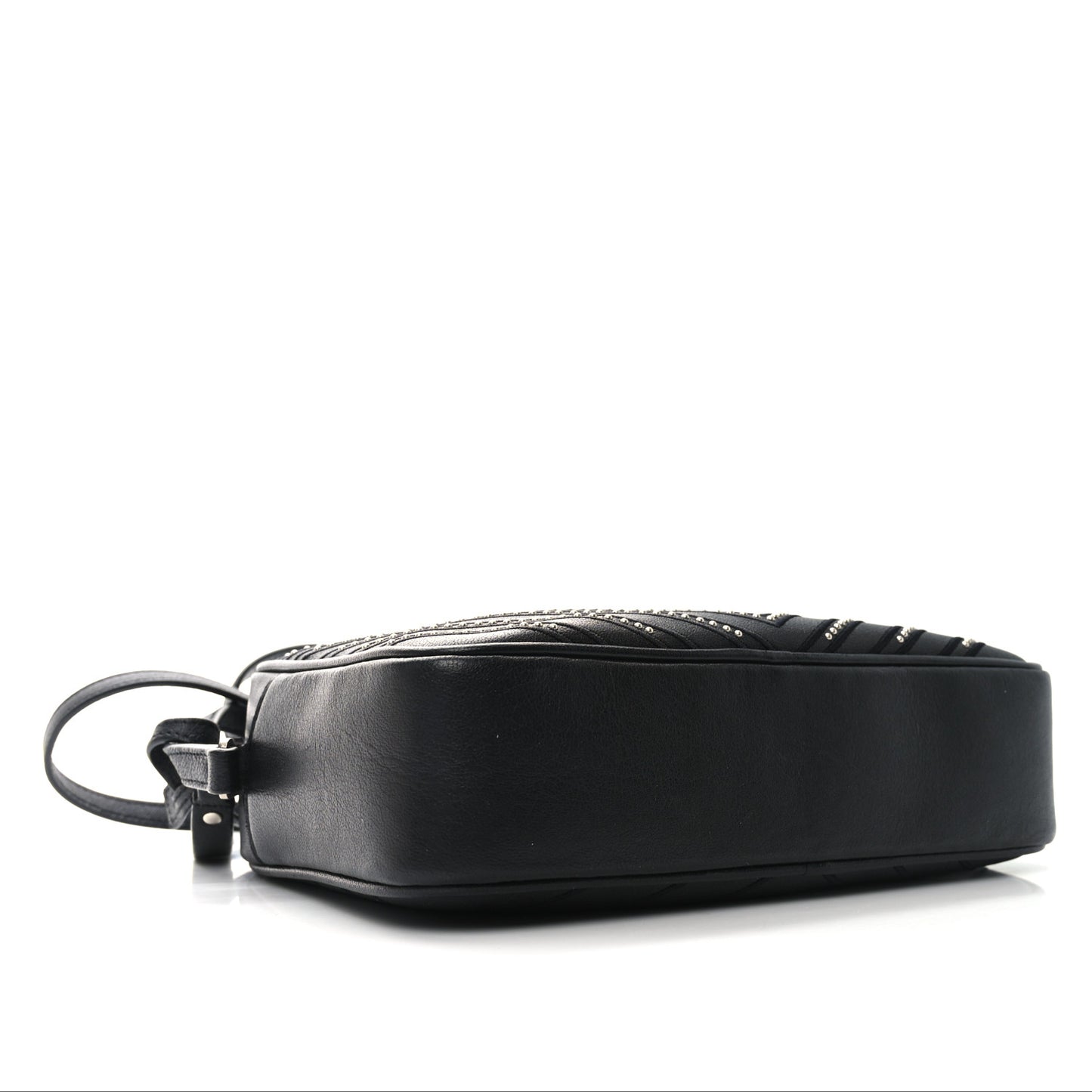 Calfskin Studded Matelasse Monogram Lou Camera Bag Black