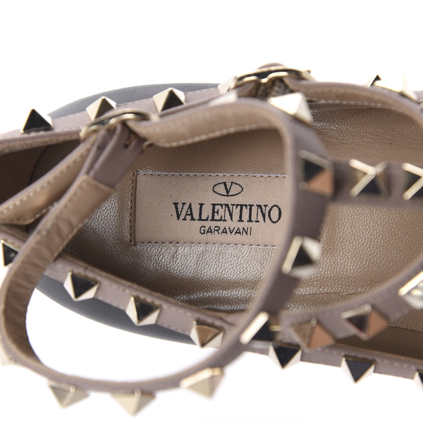 Nappa Rockstud Cage Ballerina Flats 36.5 Black Poudre