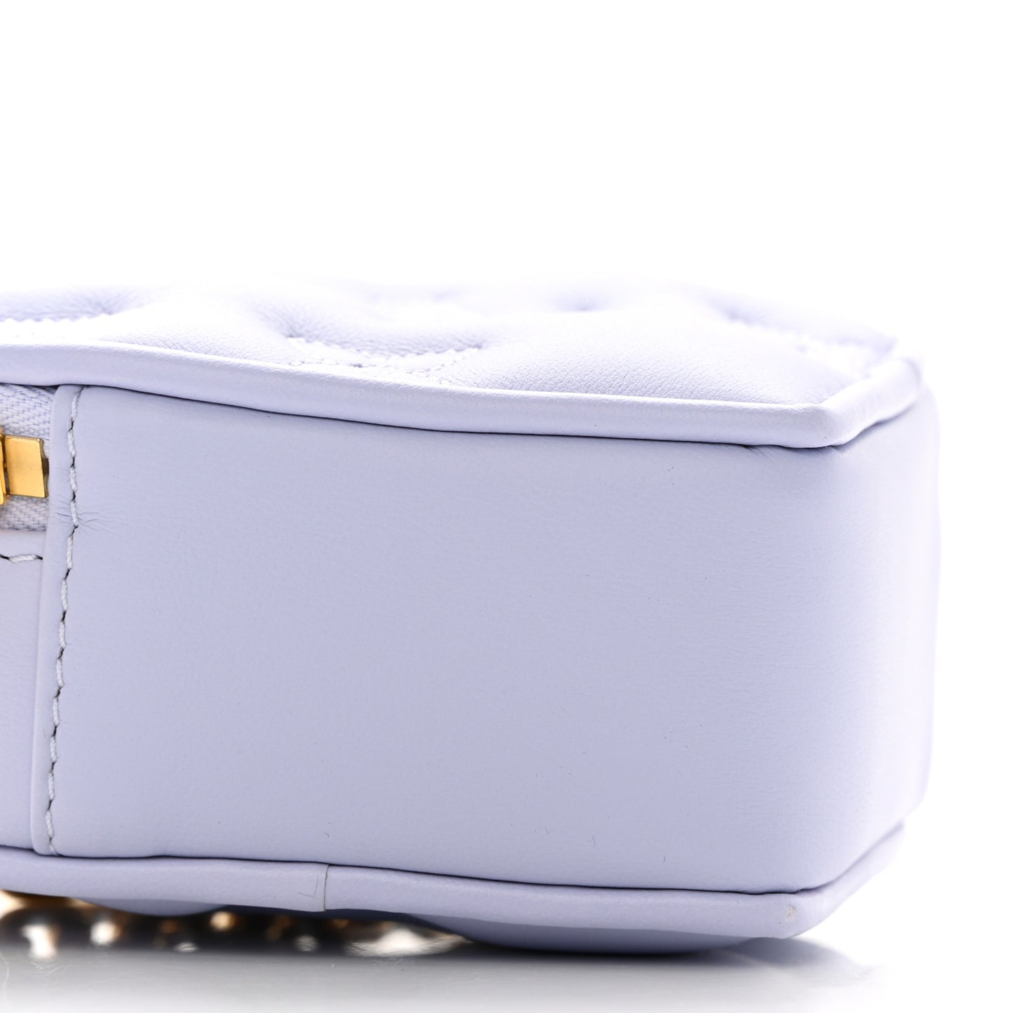 Calfskin Embroidered Monogram Pop My Heart Bag Pouch Lilac