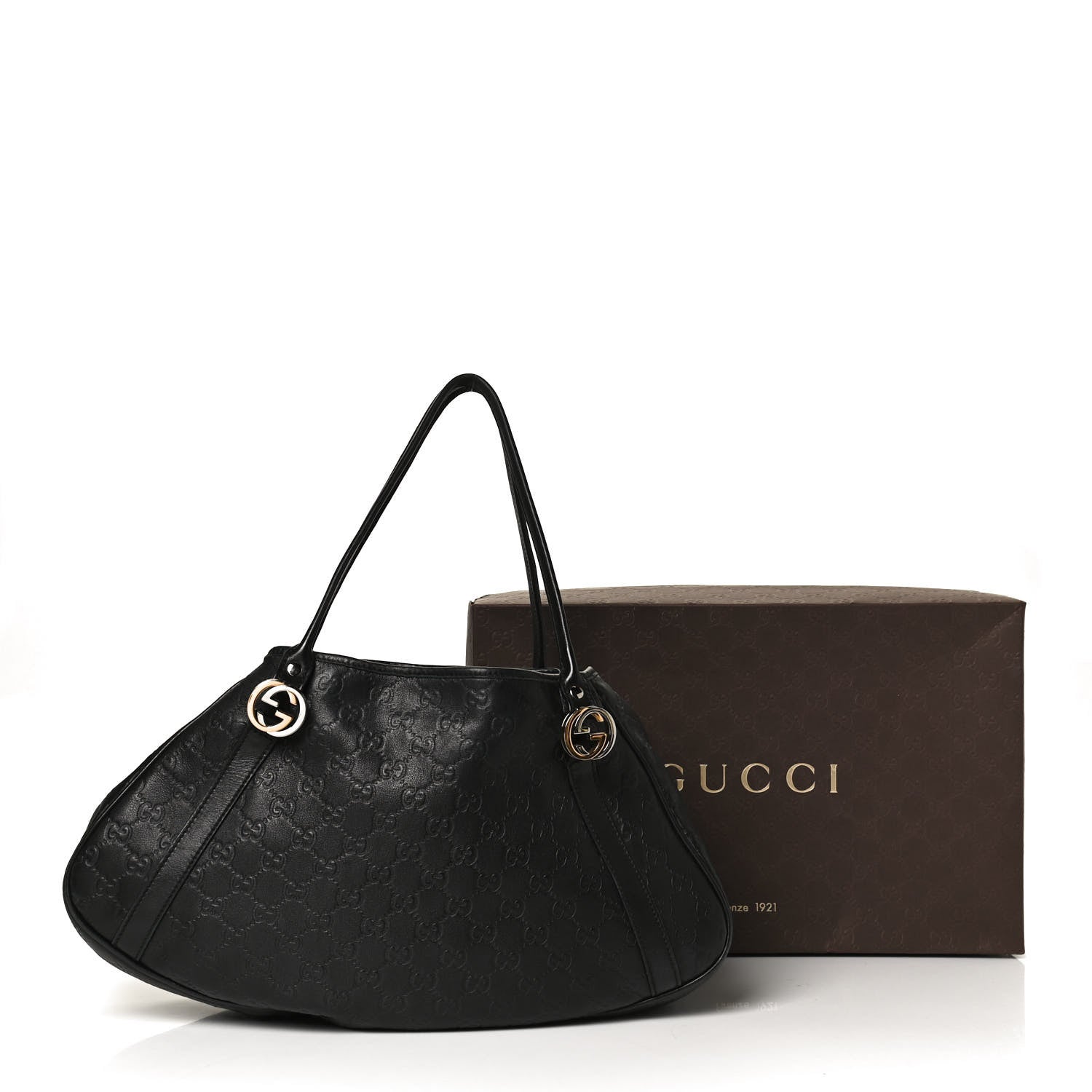 Gucci Guccissima Medium GG Twins Shoulder Bag Black 12 of 12