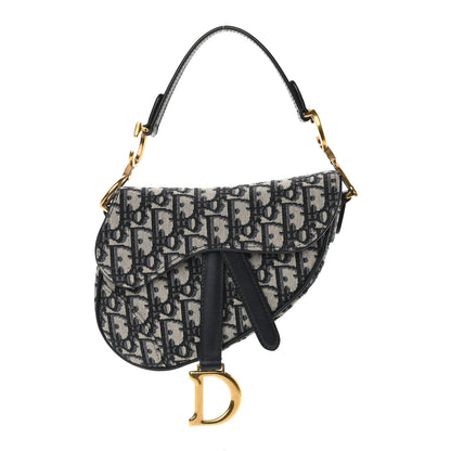 Christian Dior Oblique Mini Saddle Bag Blue 1 of 9