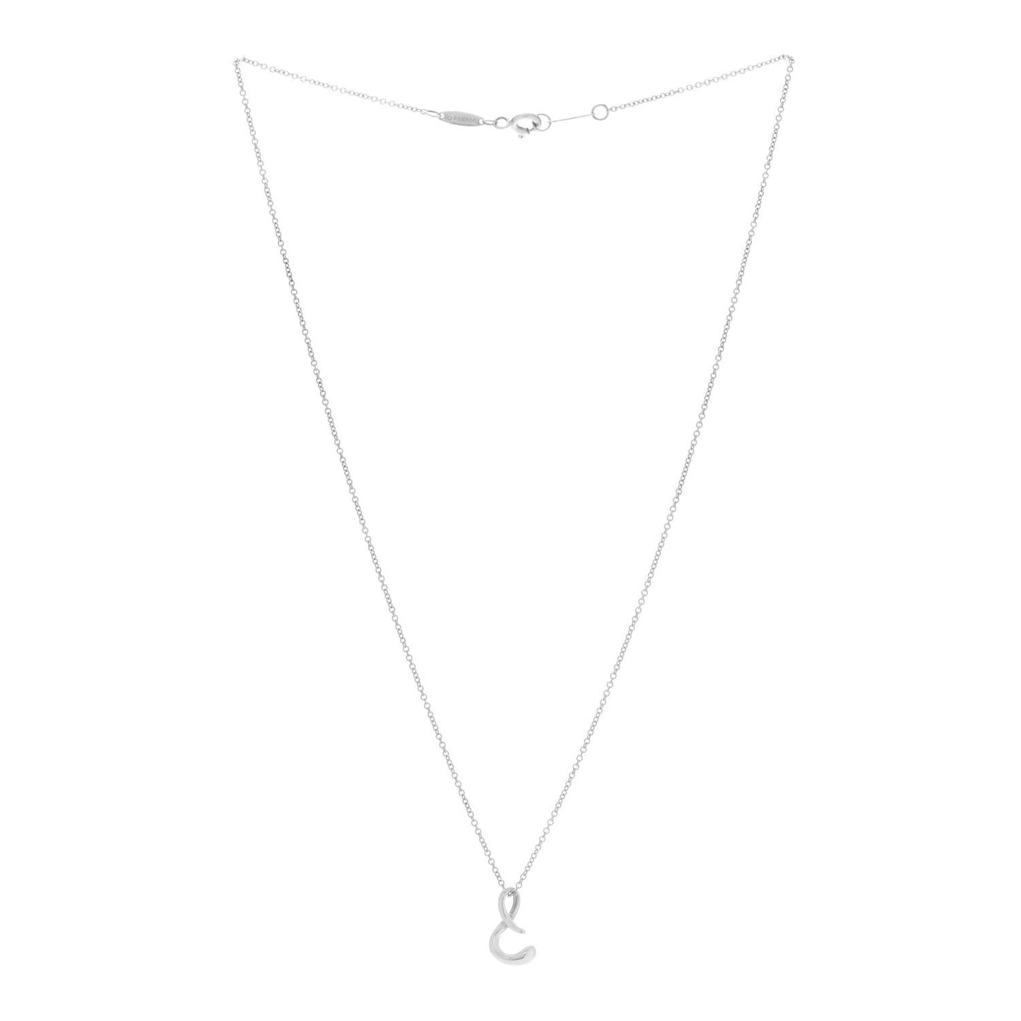 Sterling Silver Elsa Peretti Letter S Pendant Necklace