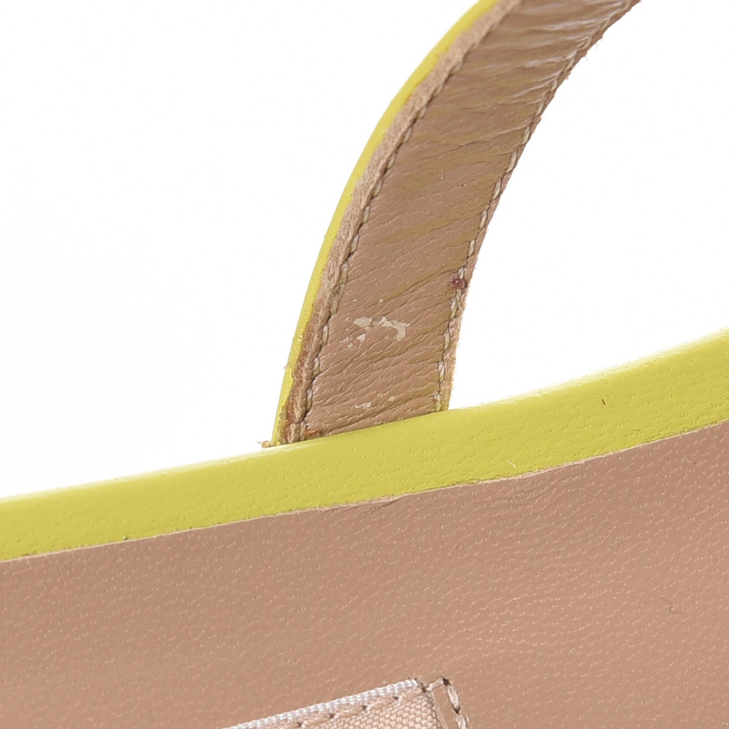 Nappa Rockstud Caged Flat Slide Sandals 38 Acid Yellow