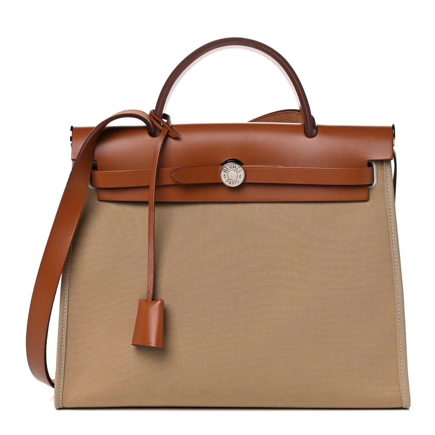 Hermes Vache Hunter Toile Herbag Zip 31 PM Trench Cuivre 3 of 12