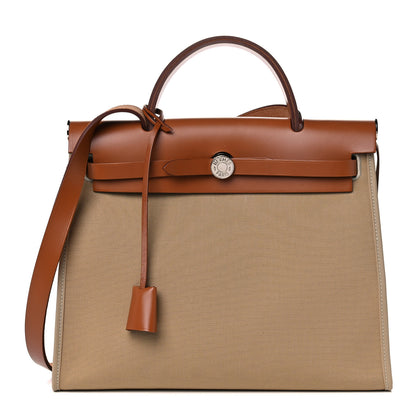 Hermes Vache Hunter Toile Herbag Zip 31 PM Trench Cuivre 3 of 12