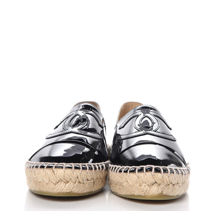 Chanel Patent CC Espadrilles 36 Black 2 of 11