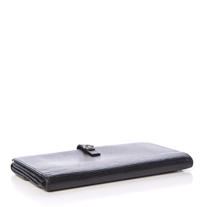 Chanel Grained Calfskin CC Button Long Wallet Black 4 of 11