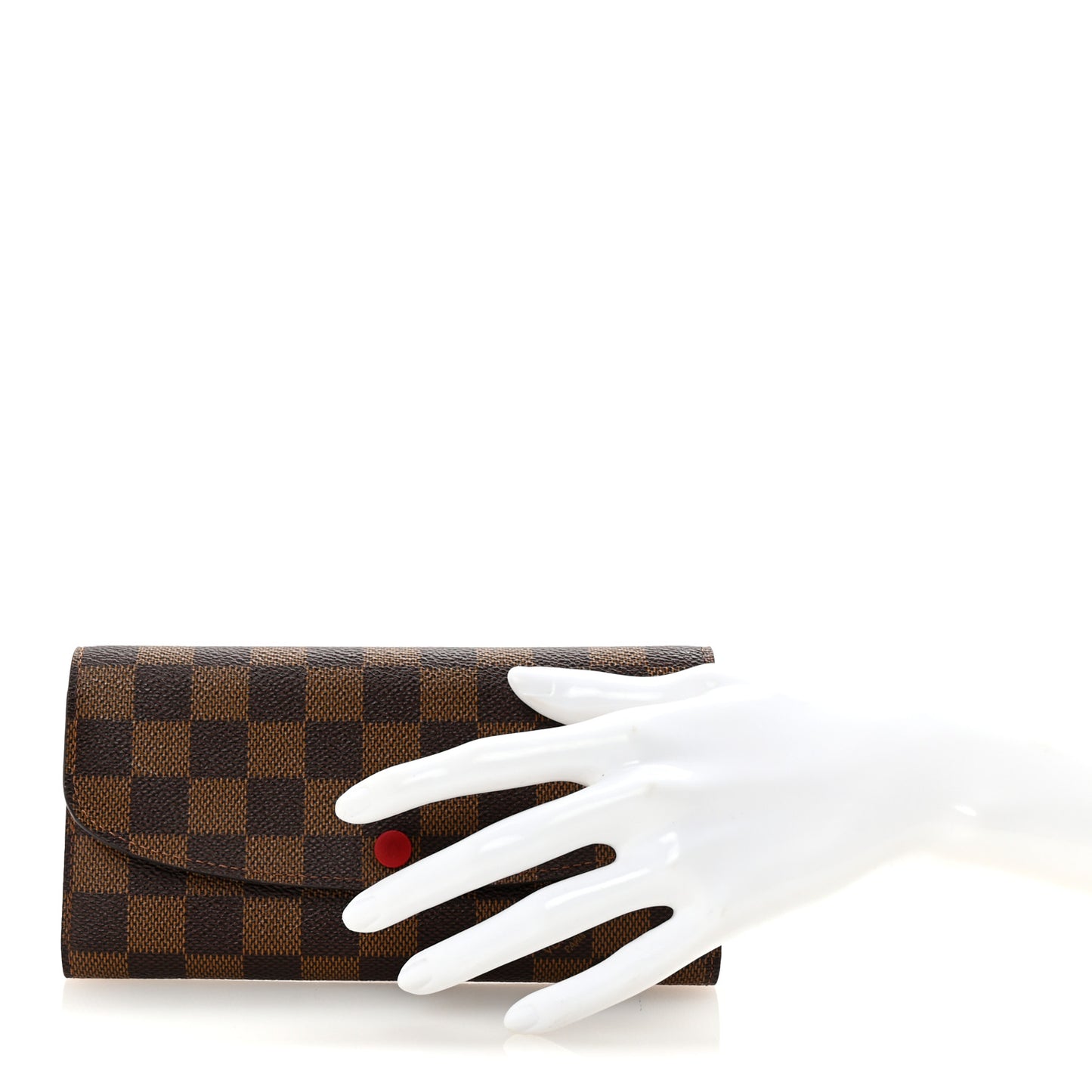 Damier Ebene Emilie Wallet Red