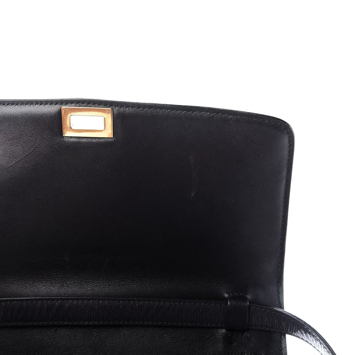 Liege Calfskin Medium Classic Box Flap Bag Black
