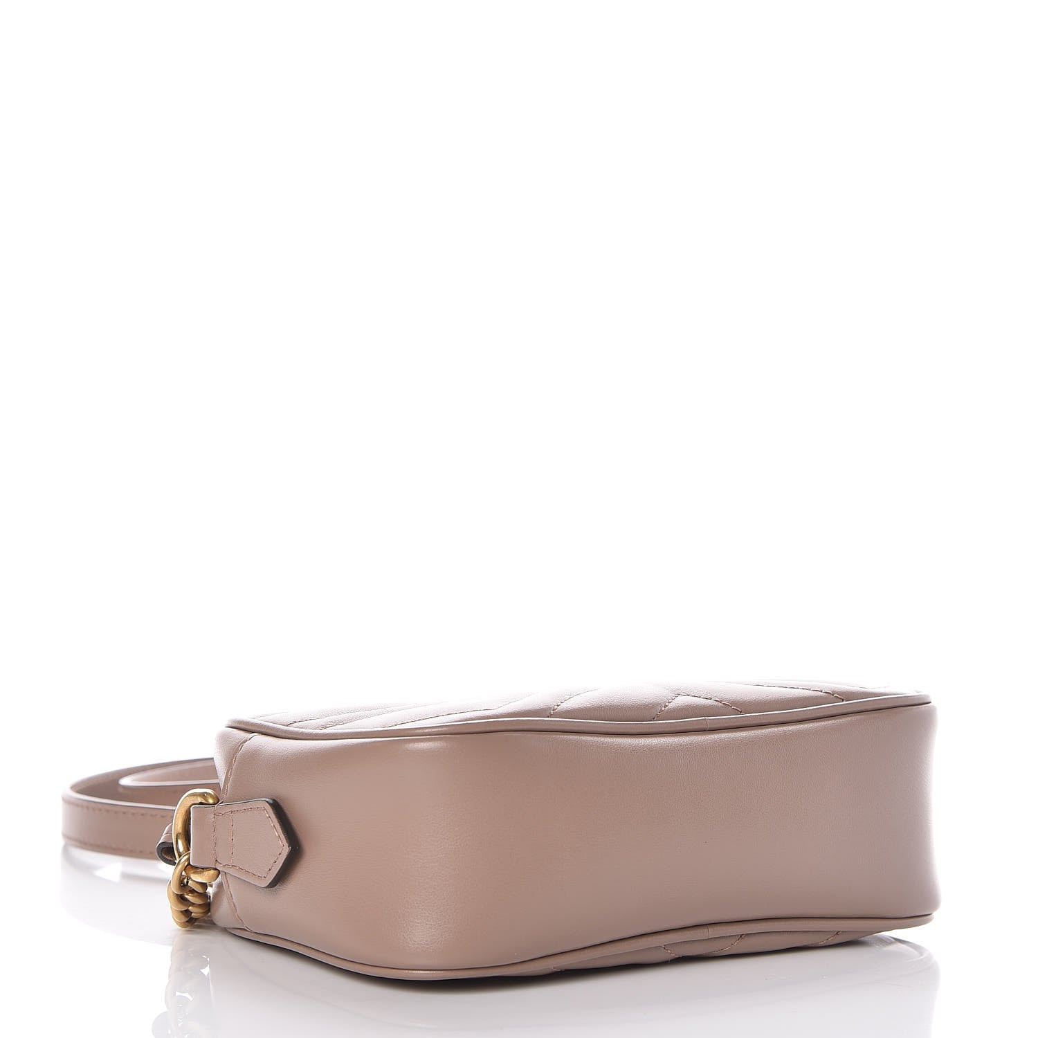 Gucci Calfskin Matelasse Mini GG Marmont Chain Shoulder Bag Porcelain Rose 4 of 9