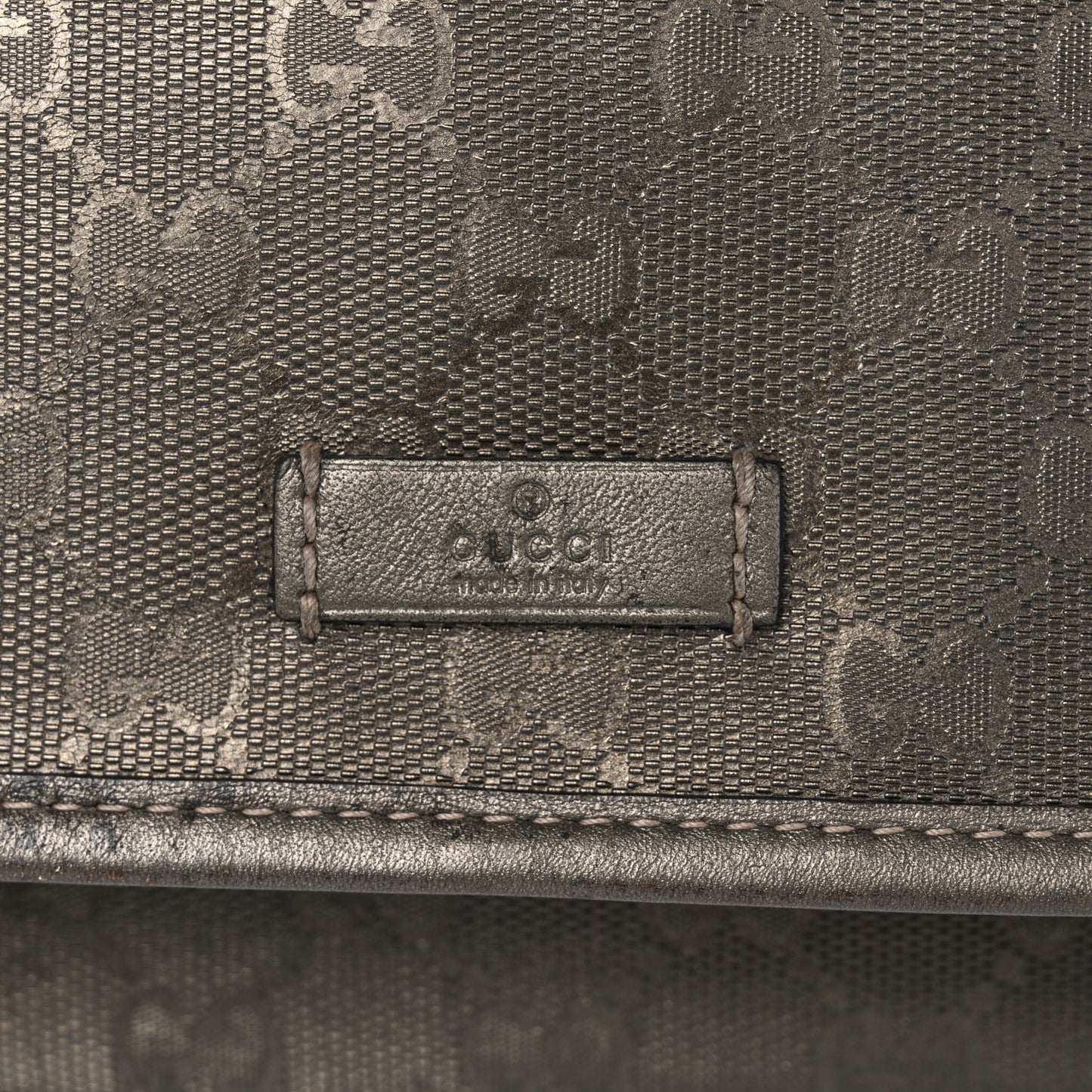 Imprime Monogram Medium Double Buckle Flap Messenger Bag Pewter