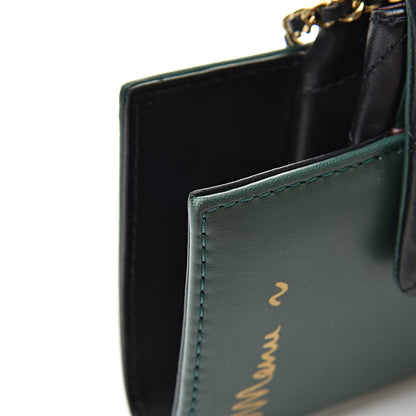 Chanel Calfskin Quilted Brasserie Gabrielle Menu CC Clutch Green 12 of 12