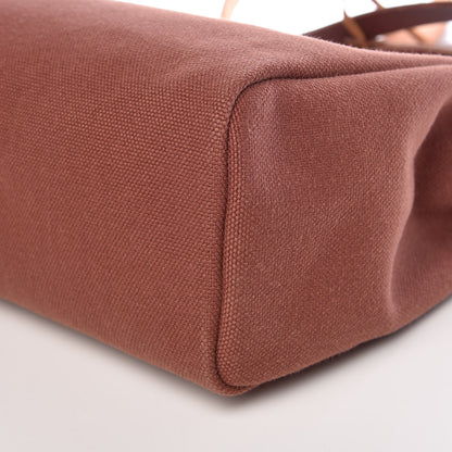 Hermes Toile Vache Calfskin Herbag 30 PM Natural 24 of 26