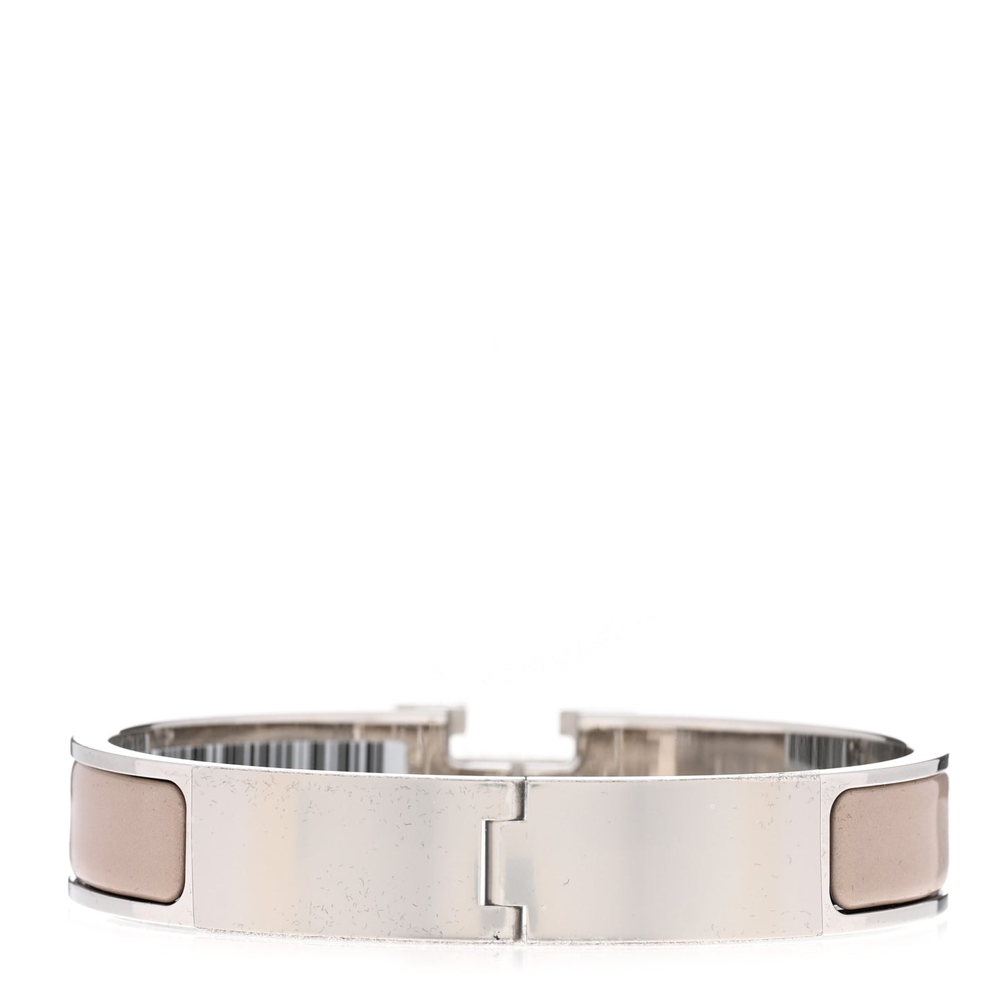 Enamel Narrow Clic Clac H Bracelet PM Marron Glace