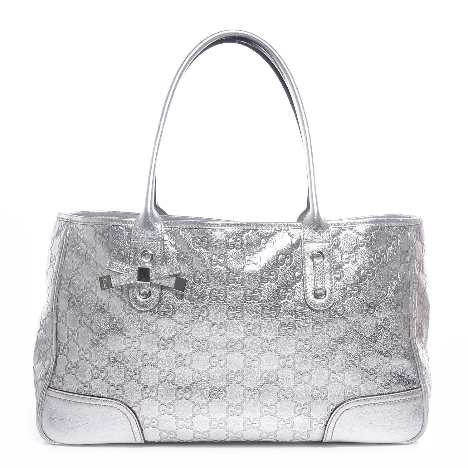 Gucci Guccissima Medium Princy Tote Silver 1 of 17