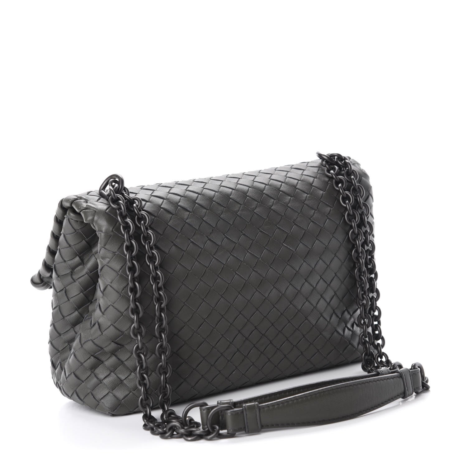 Bottega Veneta Nappa Intrecciato Baby Olimpia Shoulder Bag Light Grey 3 of 9