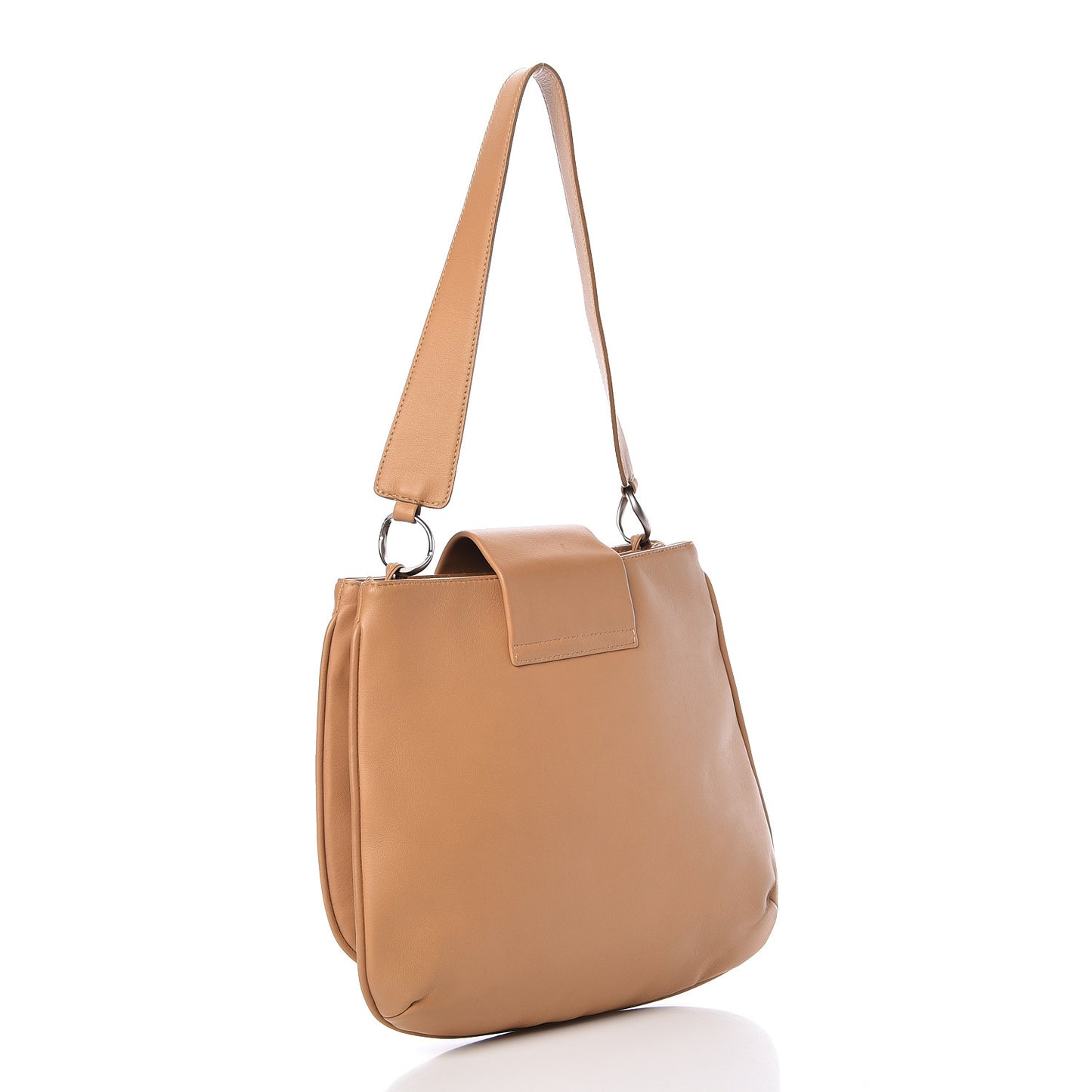 Calfskin Square Stitched Mademoiselle Hobo Tan