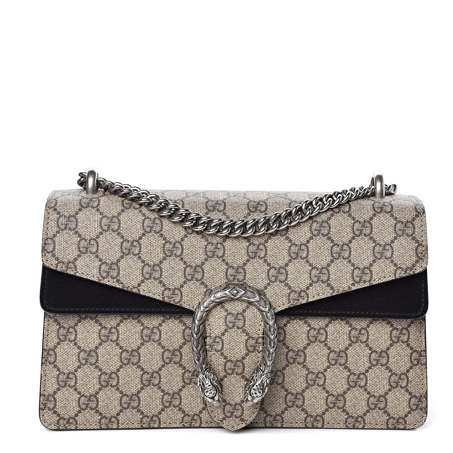 GG Supreme Monogram Small Dionysus Shoulder Bag Black