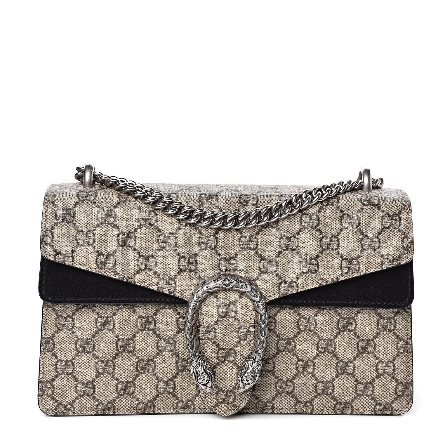 Gucci GG Supreme Monogram Small Dionysus Shoulder Bag Black 1 of 14