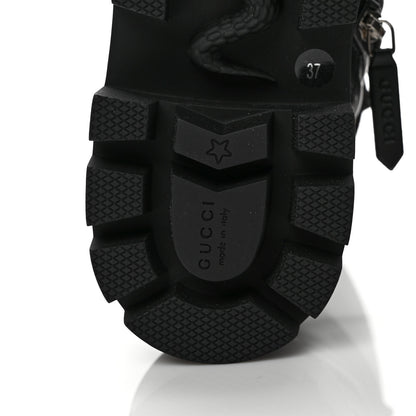 Gucci Nappa Frances GG Matelasse Platform Combat Boots 37 Black 6 of 8
