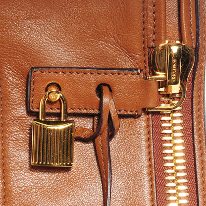 Tom Ford Ramskin Large Alix Padlock and Zip Shoulder Bag Caramel 5 of 9
