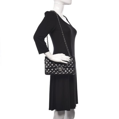 Chanel Lambskin Quilted Medium Double Flap Black 2 of 13