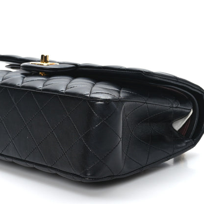 Chanel Lambskin Quilted Medium Double Flap Black 9 of 10