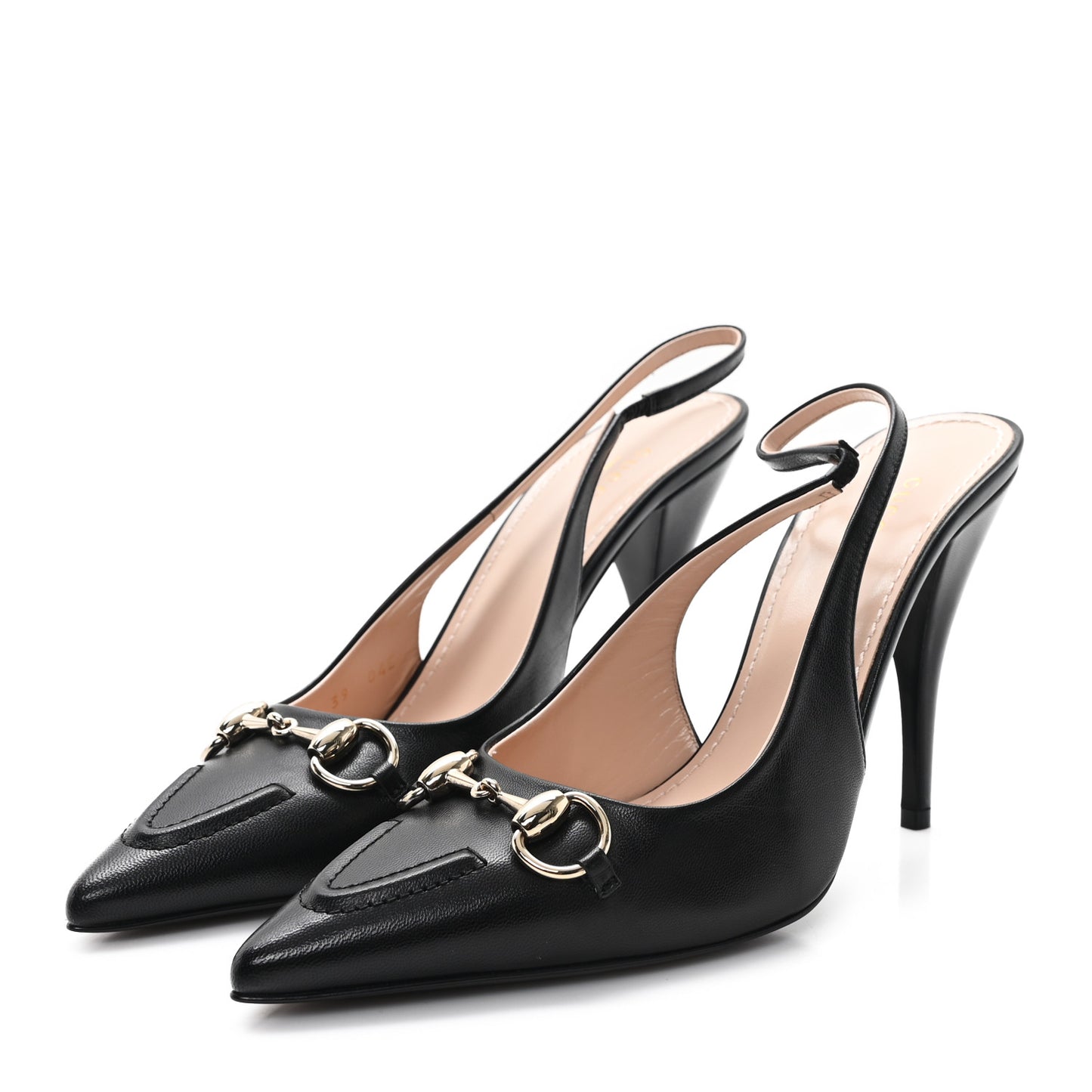 Malaga Kid Horsebit Erin 105mm Slingback Pumps 39 Black