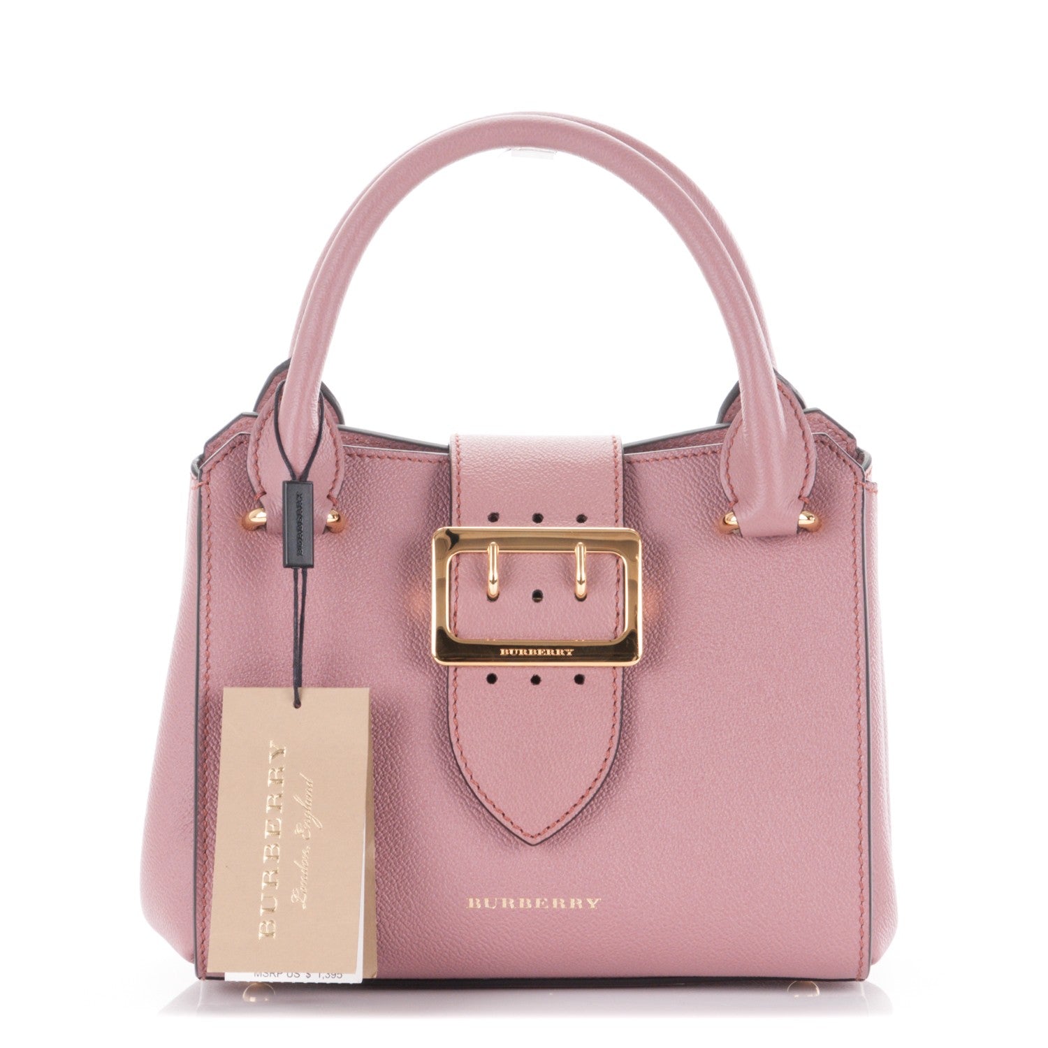 Burberry Soft Grain Calfskin Small Buckle Tote Dusty Pink 1 of 11