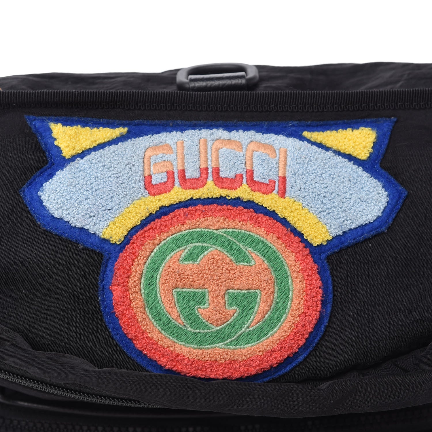 Gucci Nylon 80s Logo Patch Belt Bag Black 10 of 10