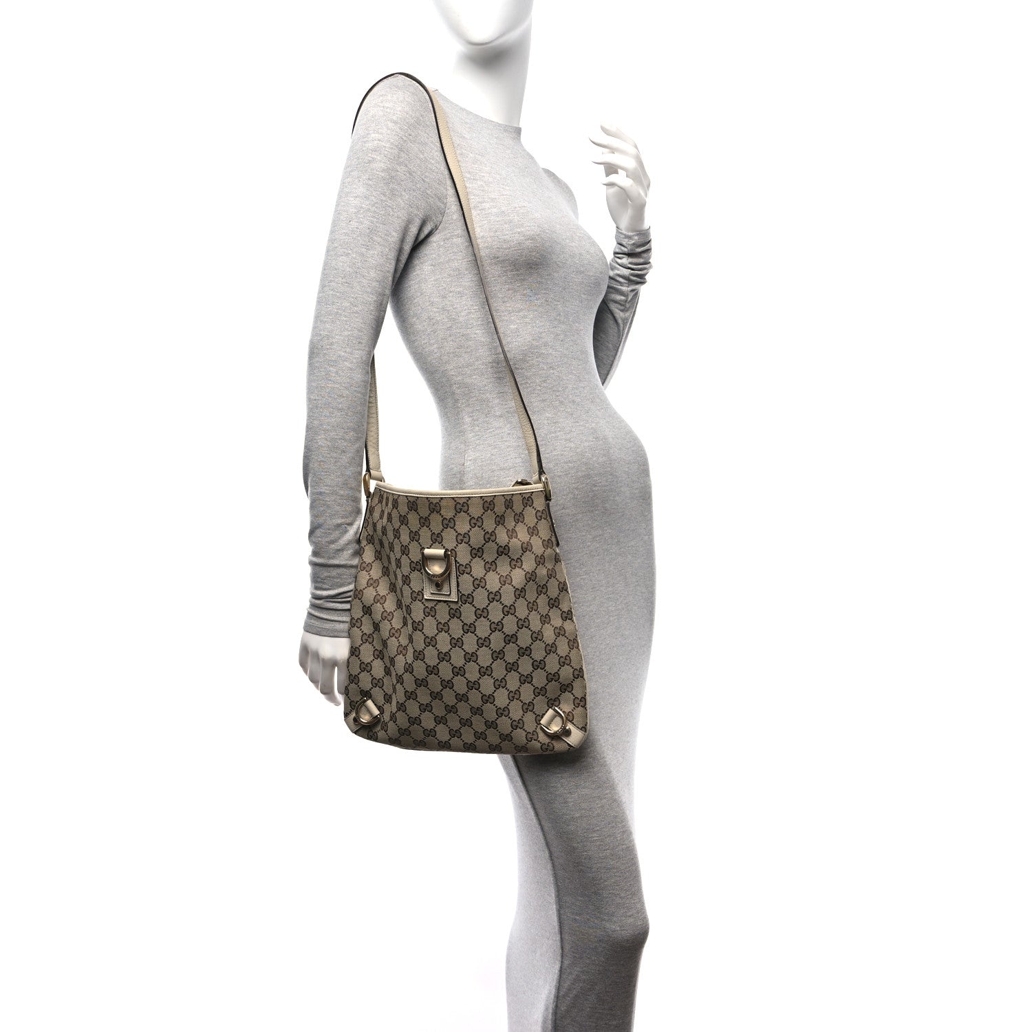 Gucci Monogram Abbey Messenger Bag Off White 3 of 11