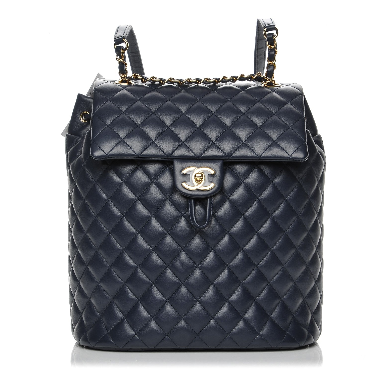 Chanel Calfskin Quilted Large Urban Spirit Backpack Navy 1 of 9