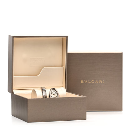 Bulgari Stainless Steel 18K Rose Gold Diamond Bezel 35mm Serpenti Tubogas Quartz Watch 5 of 5